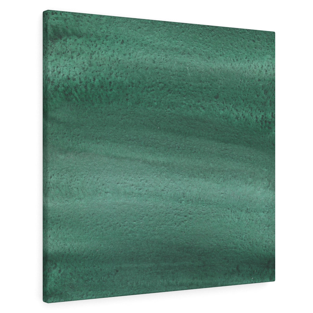 ABSTRACT WALL CANVAS ART | Green Watercolor Wash