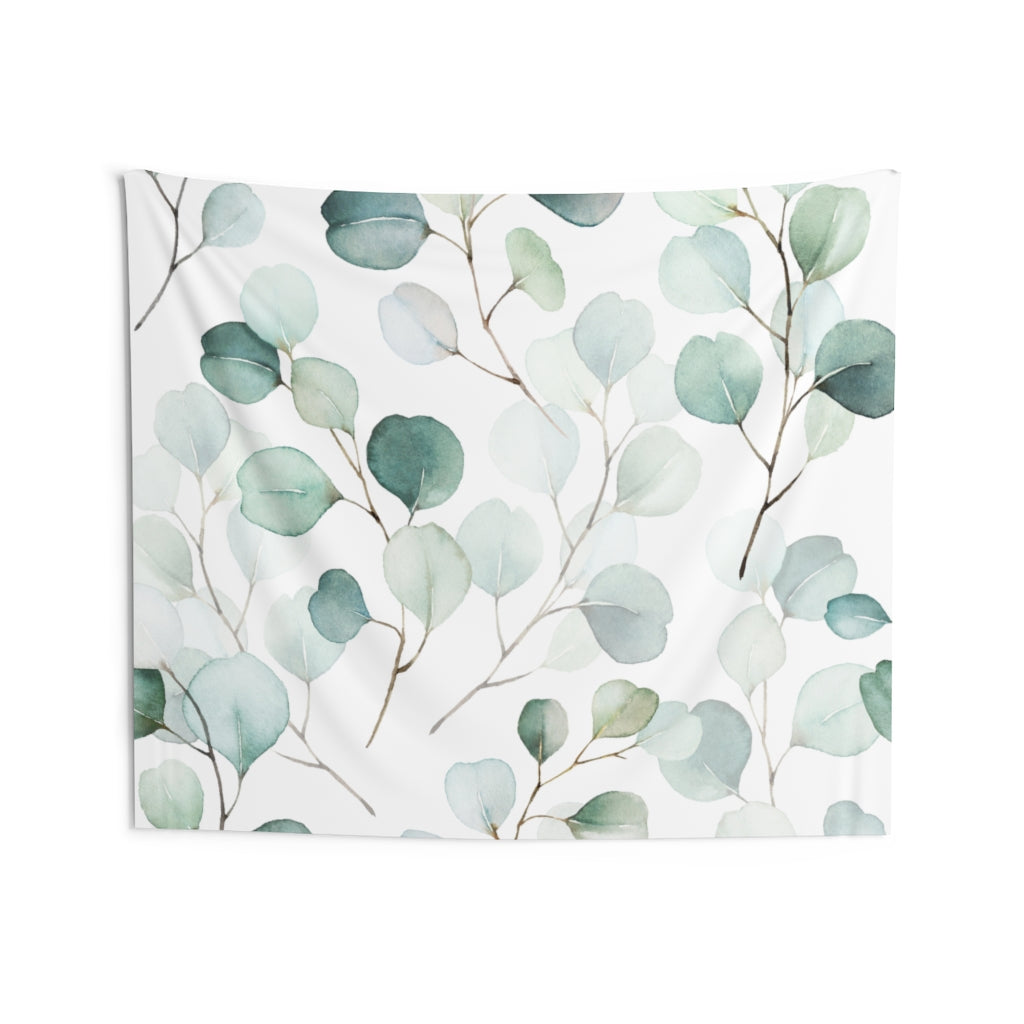 Floral Tapestry, Eucalyptus Green White