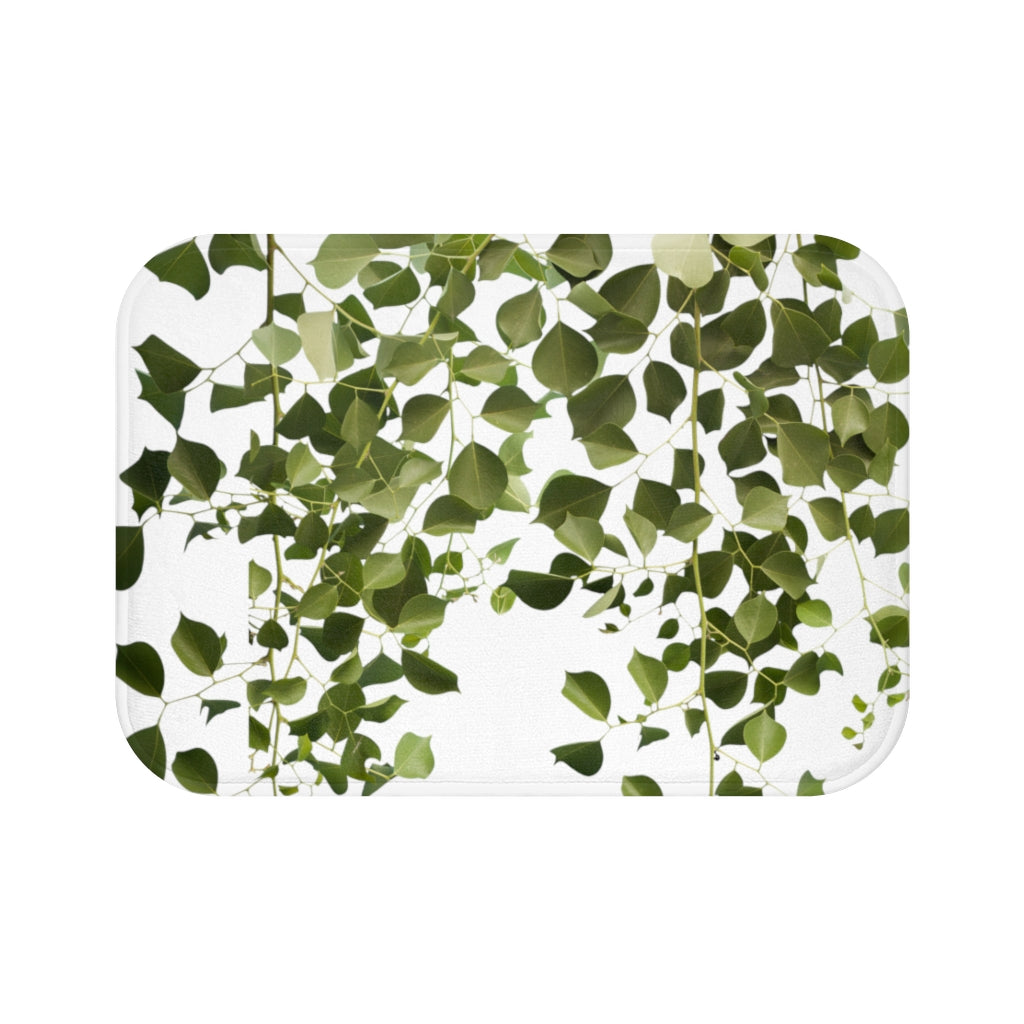 botanical green kitchen mat