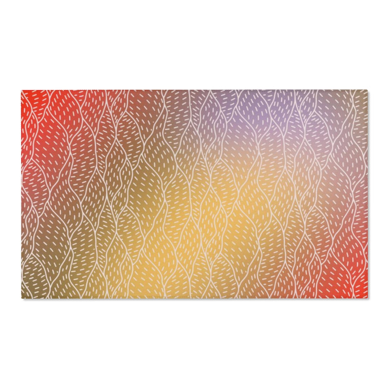 Abstract Boho Area Rug | Brown Red Hills
