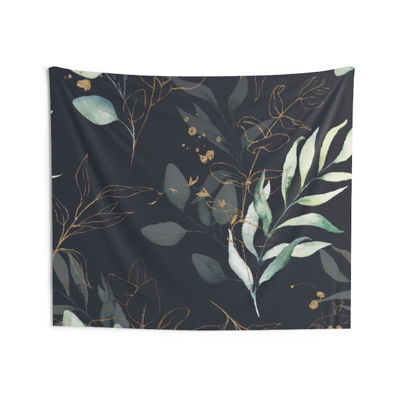 Floral Tapestry, Eucalyptus Black White