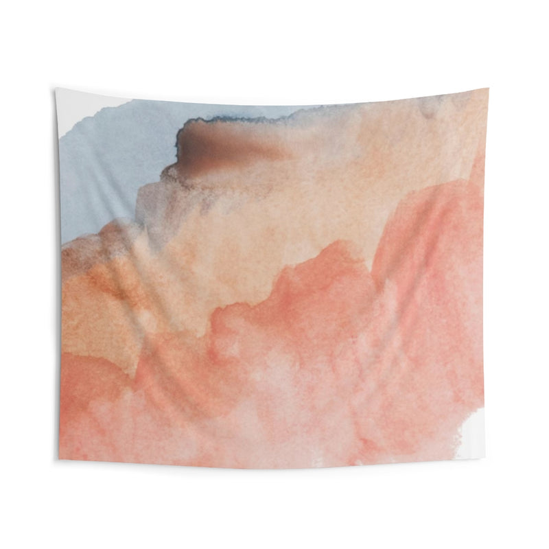 Abstract Tapestry | Salmon Pink Beige Blue