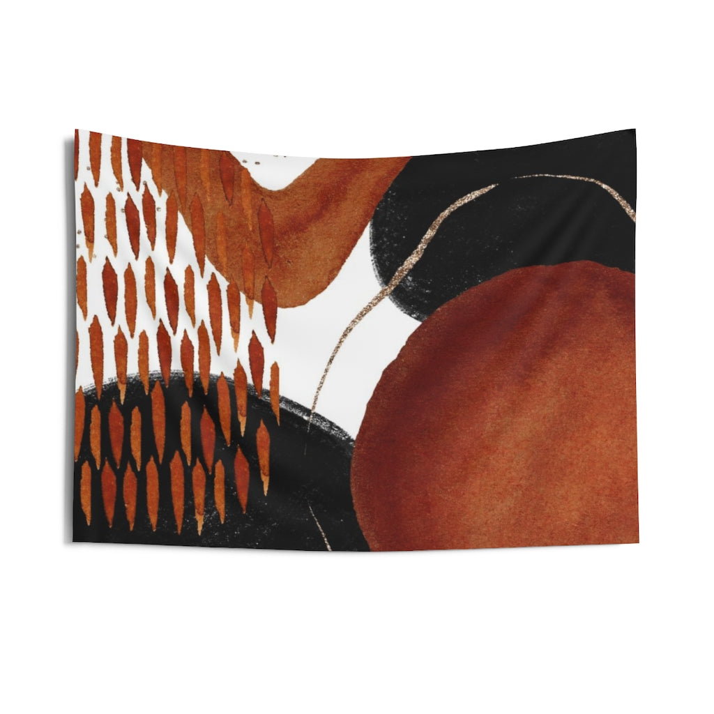 Abstract Tapestry | Rust Black White