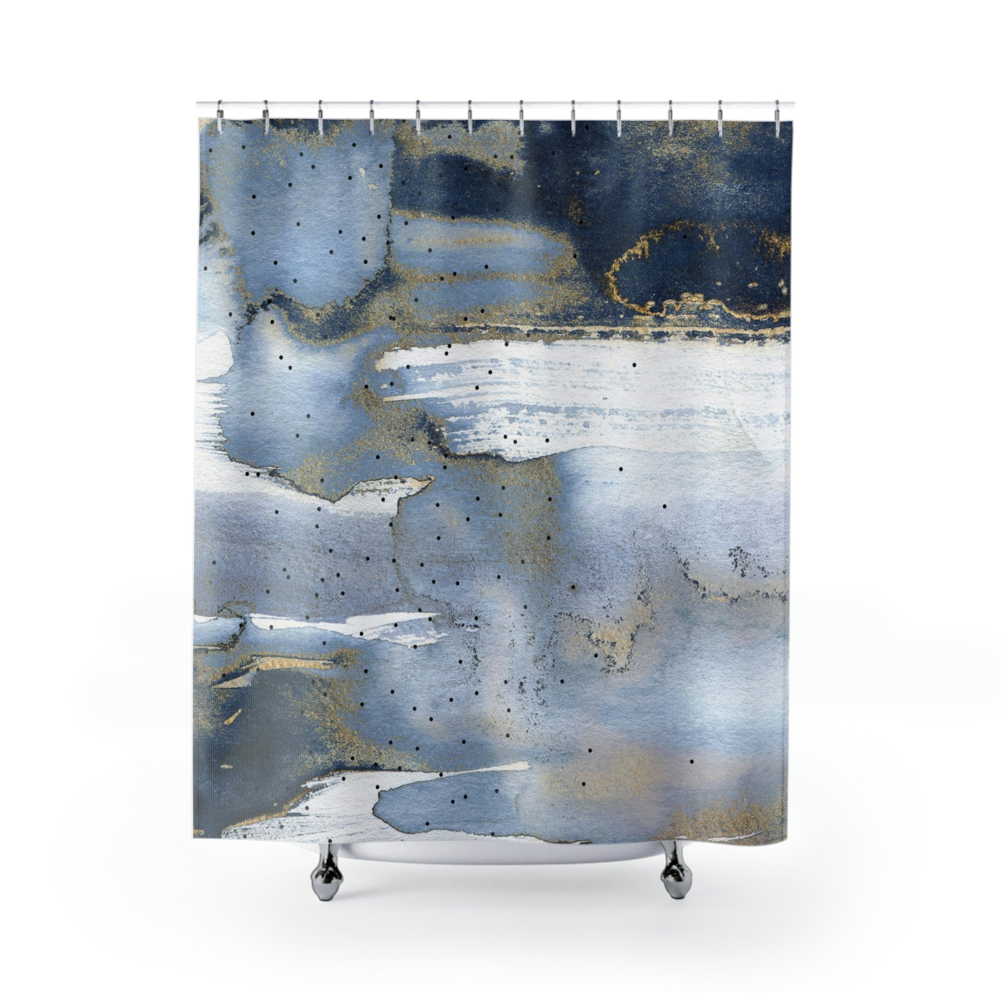 modern boho fabric shower curtain