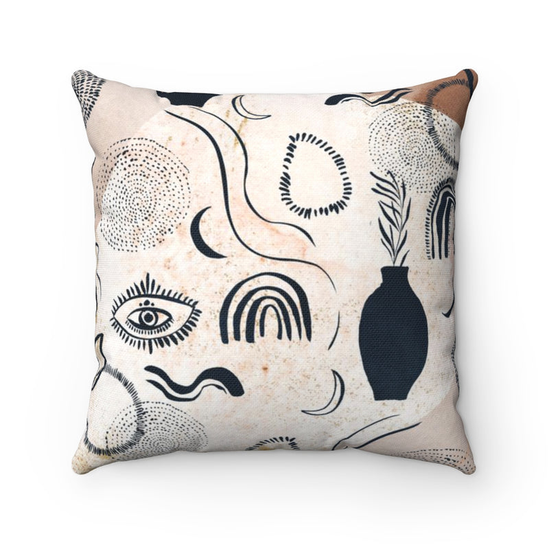 Abstract Boho Pillow Cover | Mystic Earthy