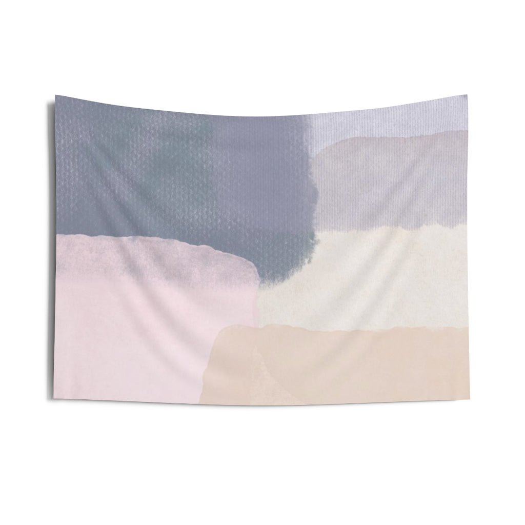 Abstract Tapestry | Pastel Purple Beige Pink