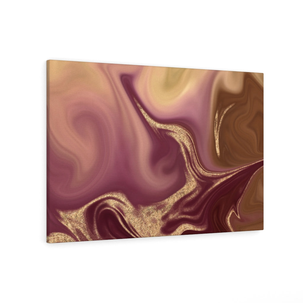 ABSTRACT WALL CANVAS ART | Burgundy Gold Marble