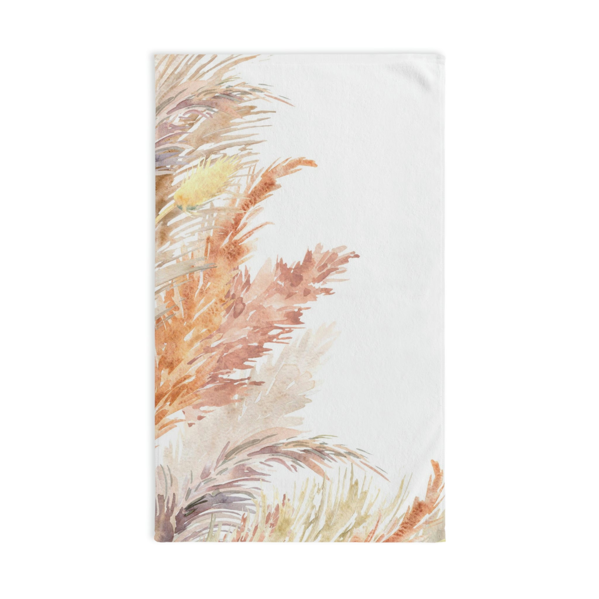 Floral Kitchen, Bath Hand Towel | Pink Beige White Pampas