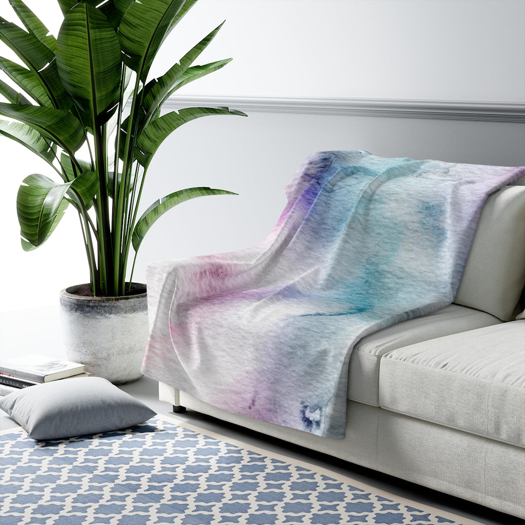 Abstract Comfy Blanket | Purple Blue Ombre