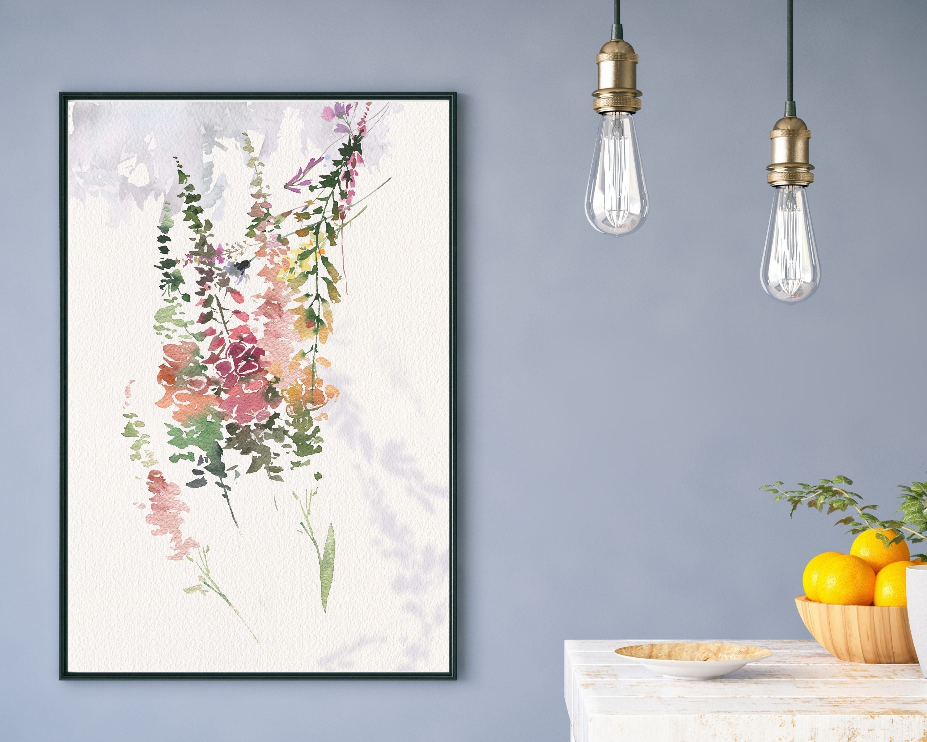 Wild Flowers Art Prints | Beige Spring Flowers