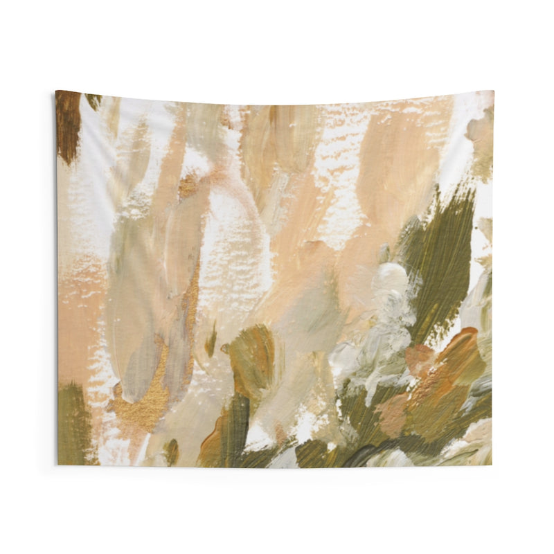 Abstract Tapestry | White Beige Yellow Green