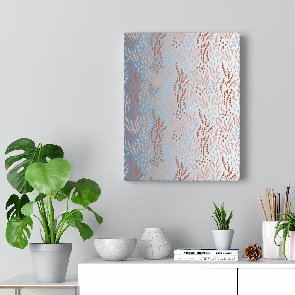 FLORAL CANVAS ART | Blue Ombre