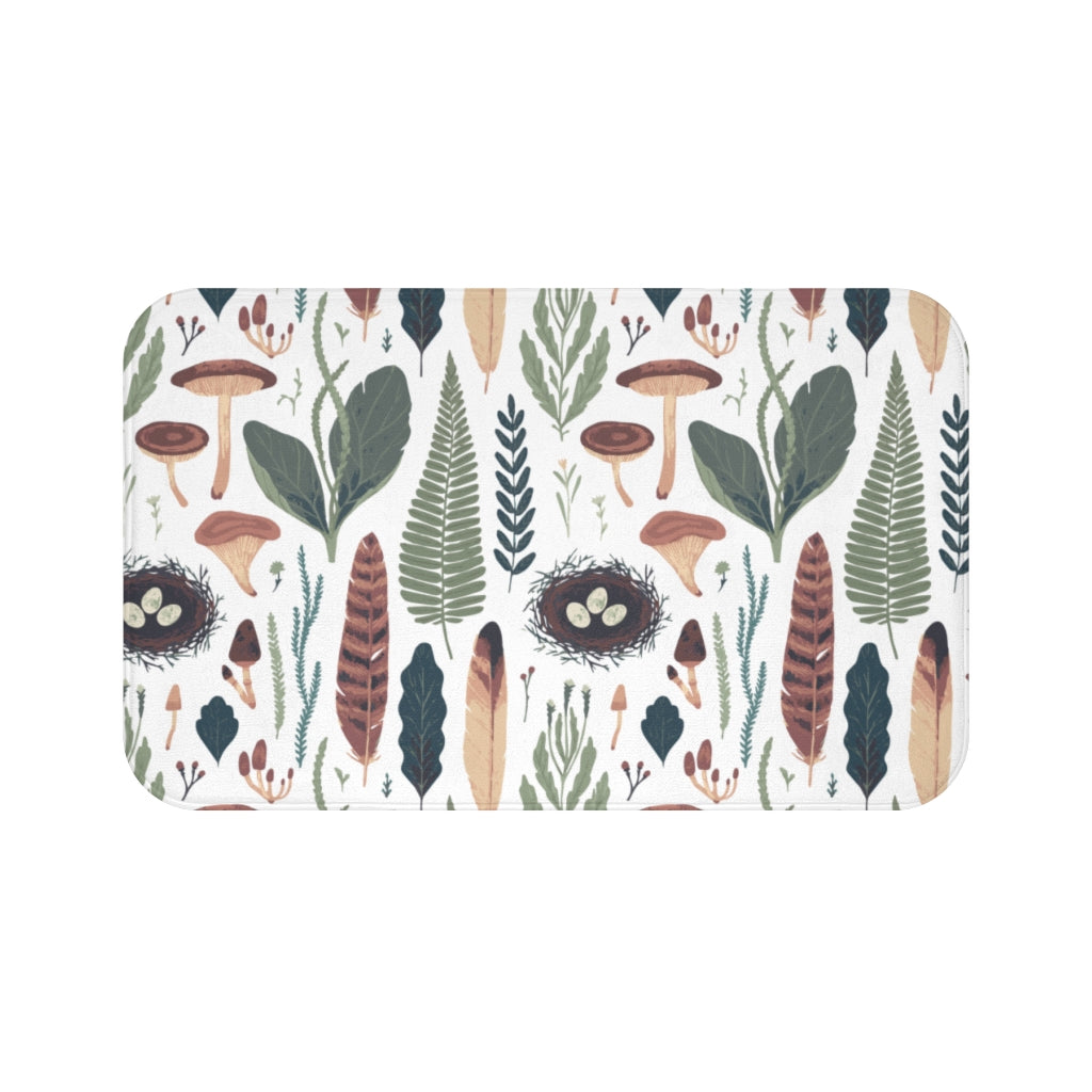 botanical green kitchen mat