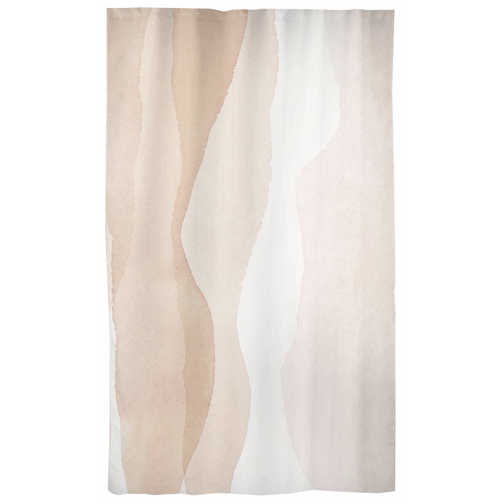 Abstract Window Curtains | Blush Beige