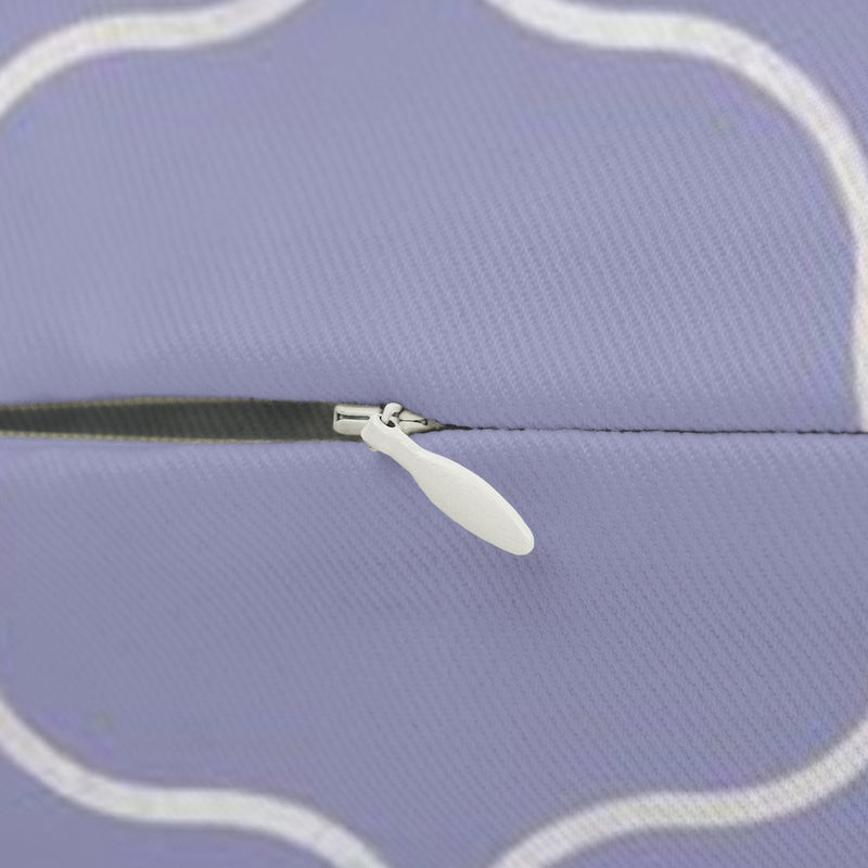 Geometric Boho Lumbar Pillow | Purple White
