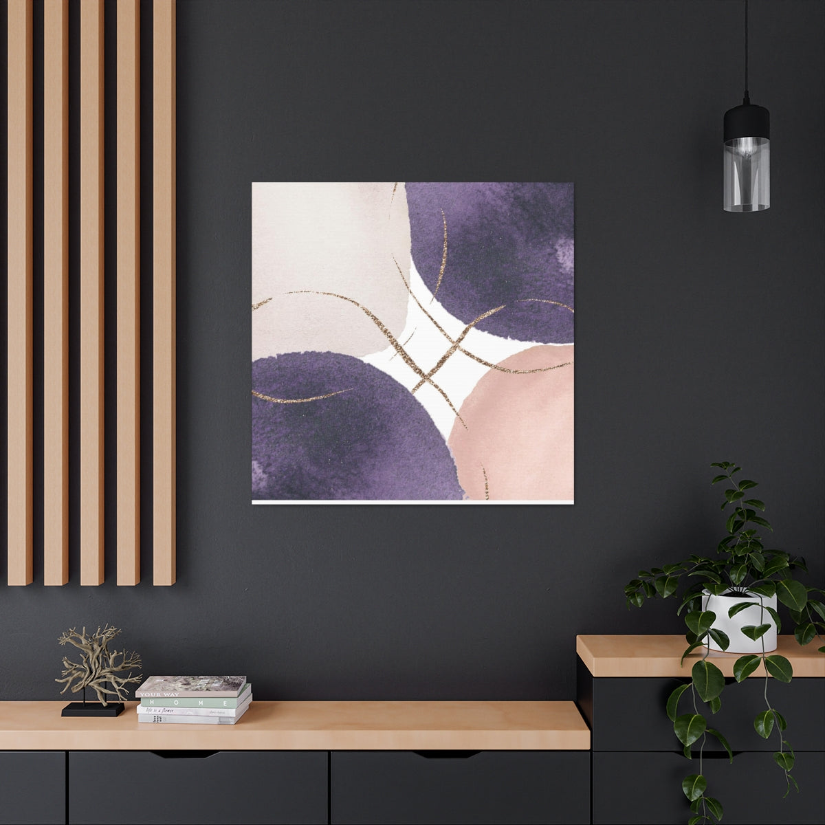 Abstract Wall Canvas Print | Purple Pink