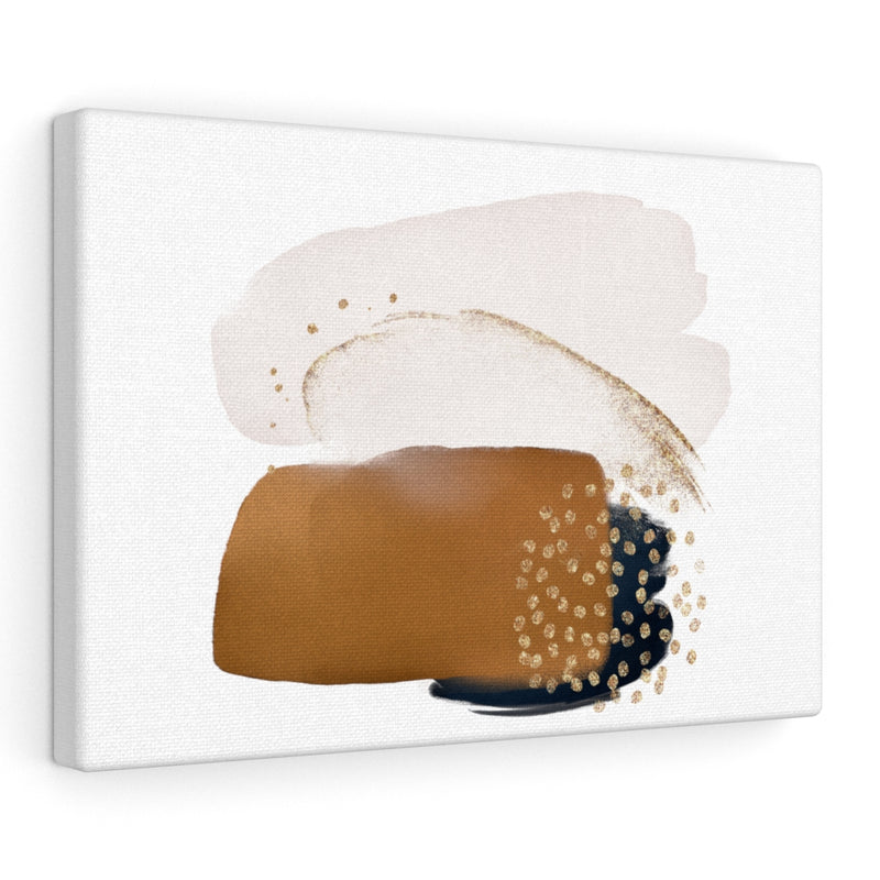 Abstract Canvas Art | Brown Navy Blue White