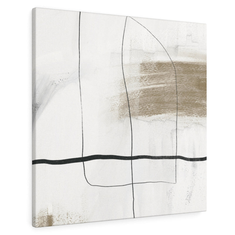 ABSTRACT WALL CANVAS ART | Brown Beige Black