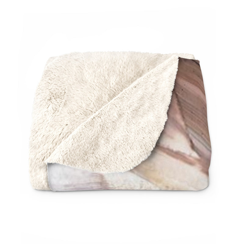 Acrylic Comfy Blanket | Brown Beige Pink