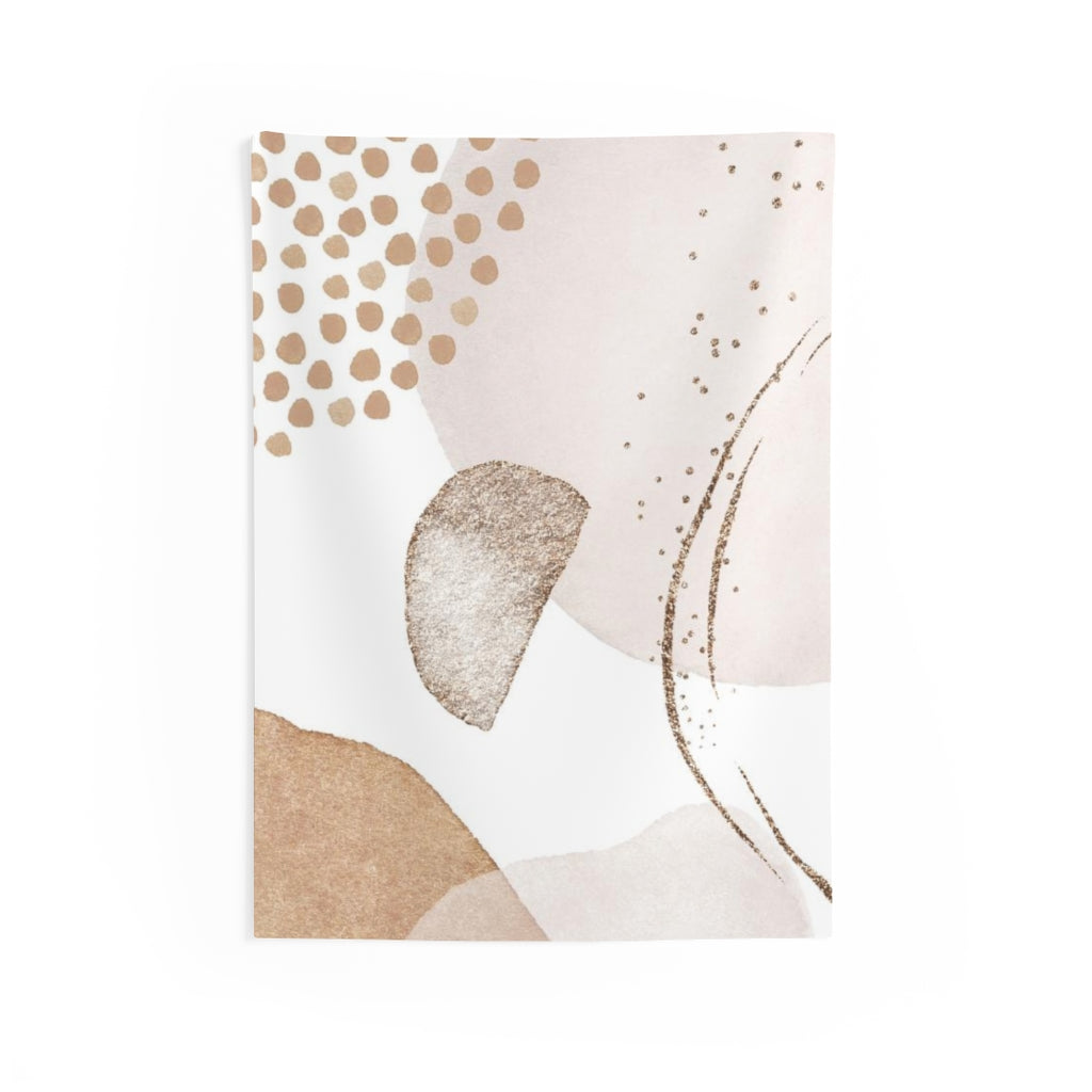 Abstract Tapestry | White Beige Gold