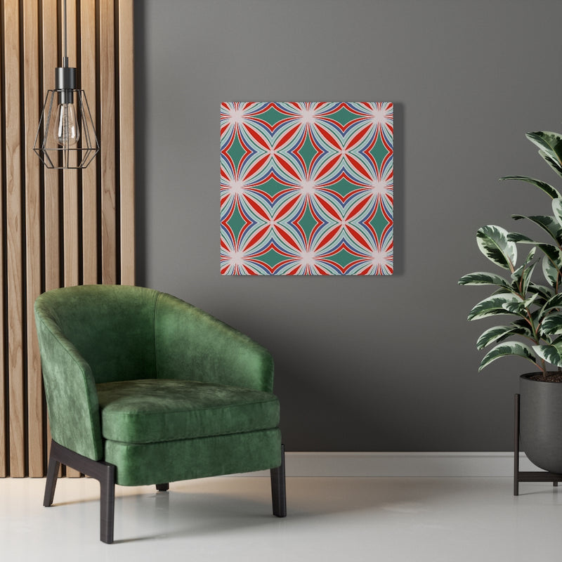 Abstract Canvas Art | Red Green