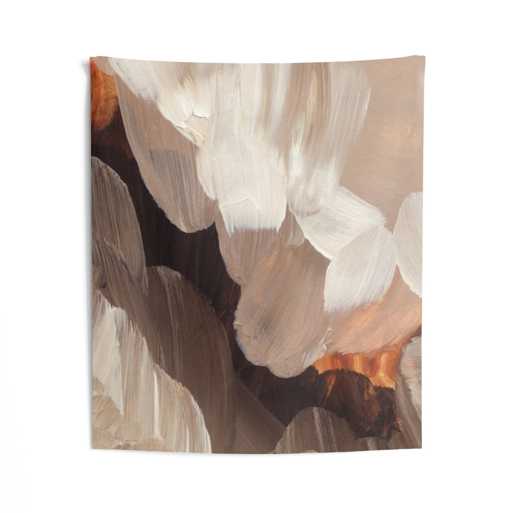 Abstract Tapestry | Cream Beige Orange Brown