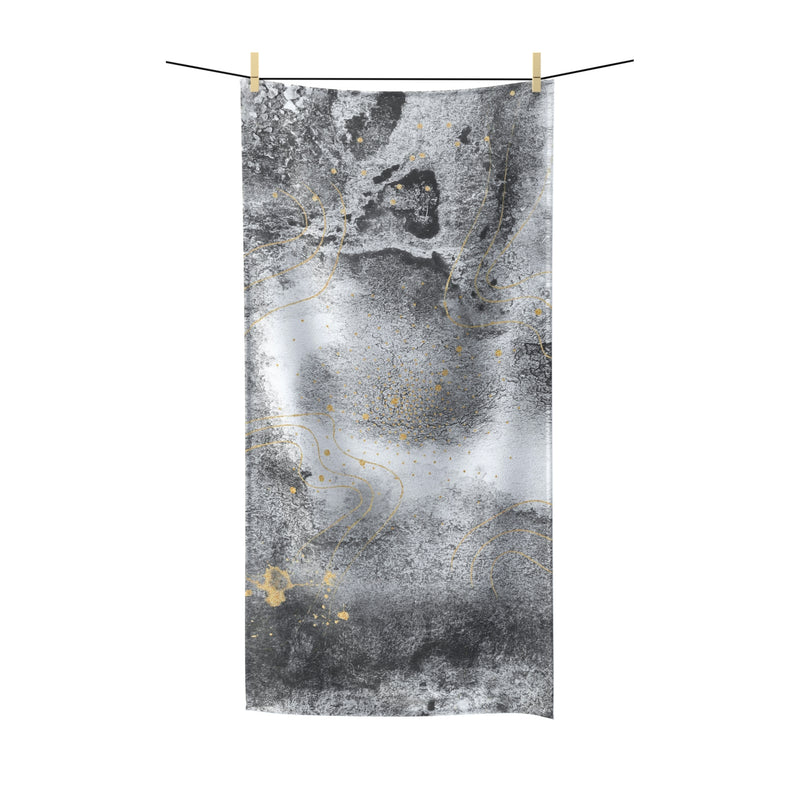 Abstract Bath Towel | Gray White Ombre