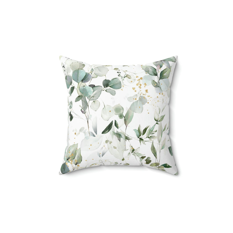 Eucalyptus Floral Pillow Cover | White Sage Green