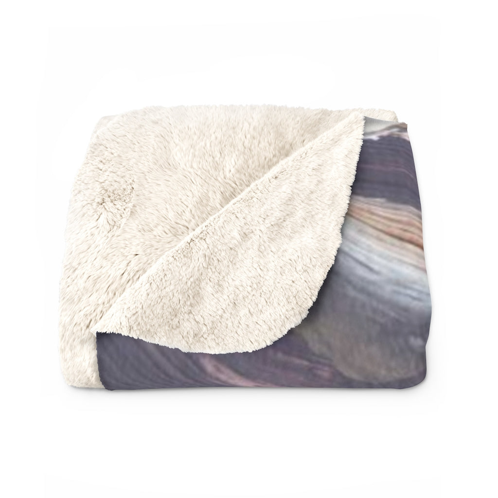 Acrylic Comfy Blanket | Beige Brown White