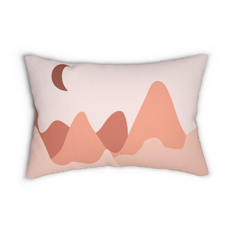 Southwestern Boho Lumbar Pillow | Pink Mountains