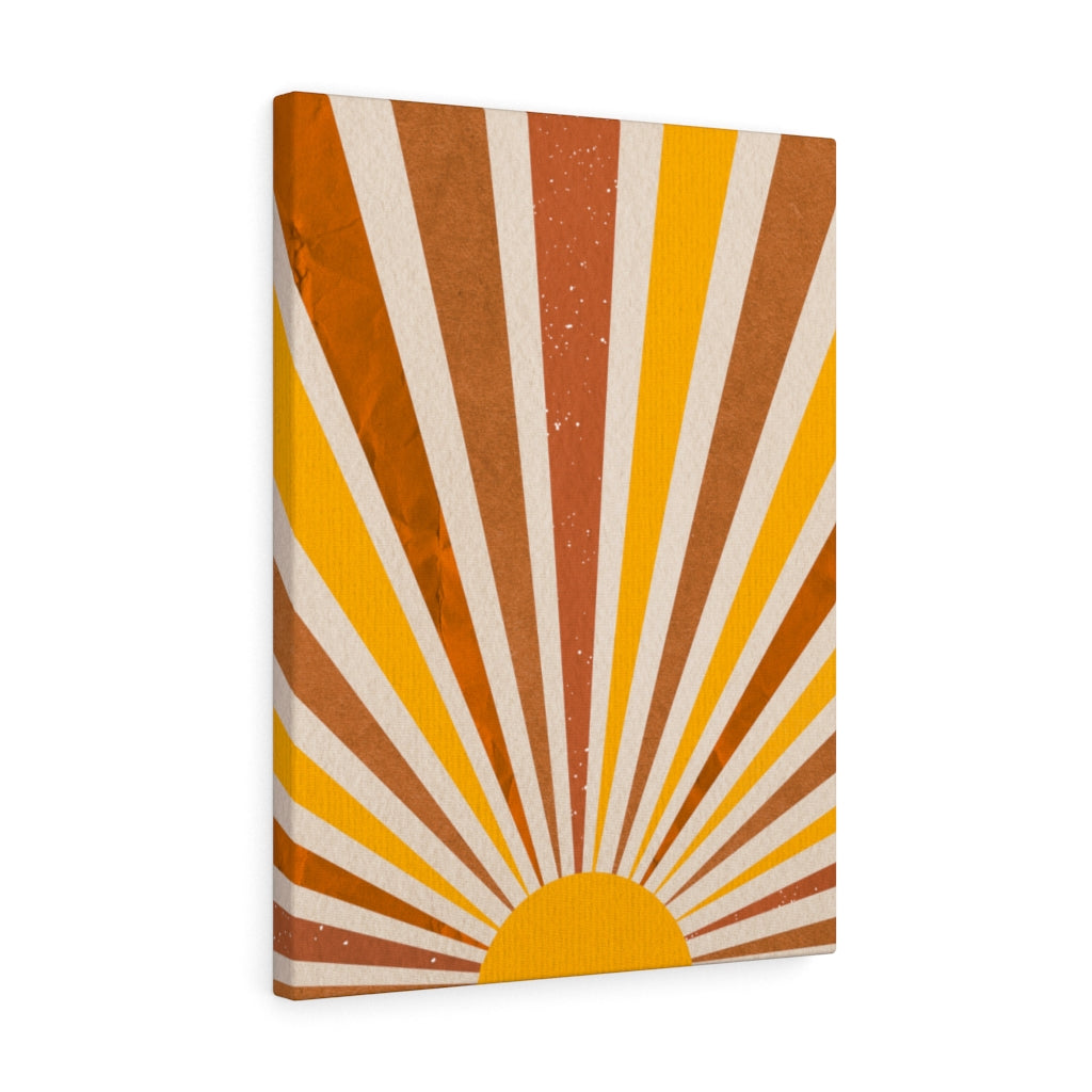 RETRO CANVAS ART | Orange Red Yellow Rising Sun