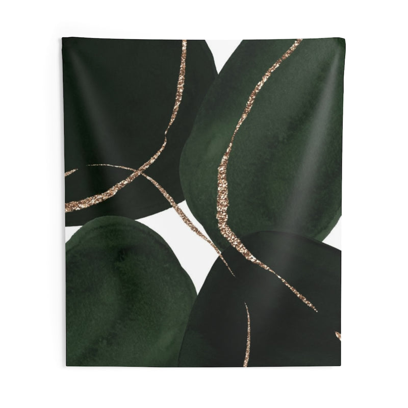 Abstract Tapestry | Green White Gold
