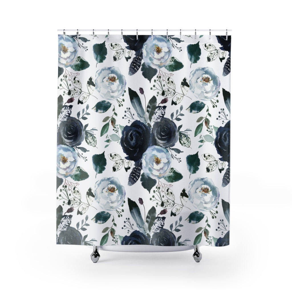 modern boho fabric shower curtain