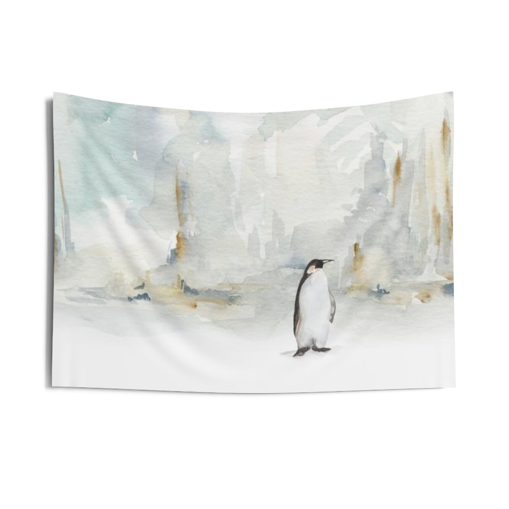 Landscape Tapestry | Winter Penguin Blue White