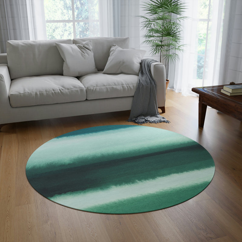 Round Area Rug | Forest Sage Ombre