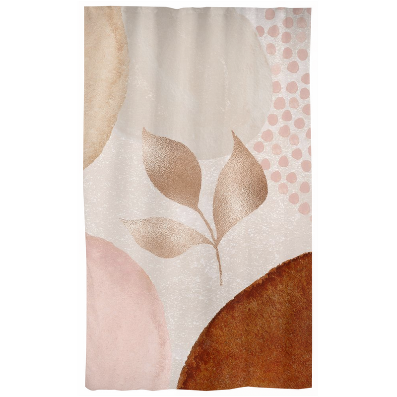 Abstract Window Curtains | Rust Blush Pink Cream