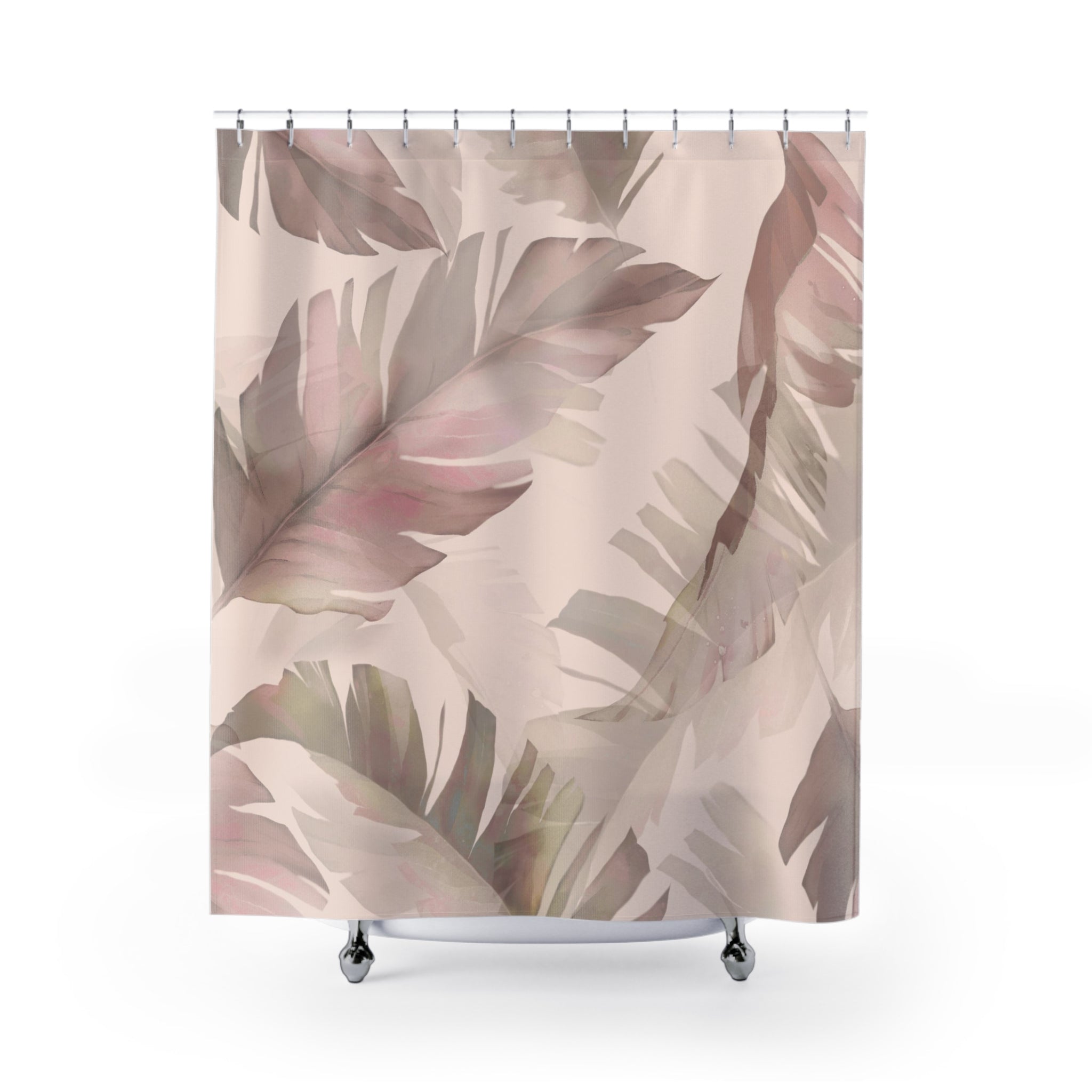 modern boho fabric shower curtain