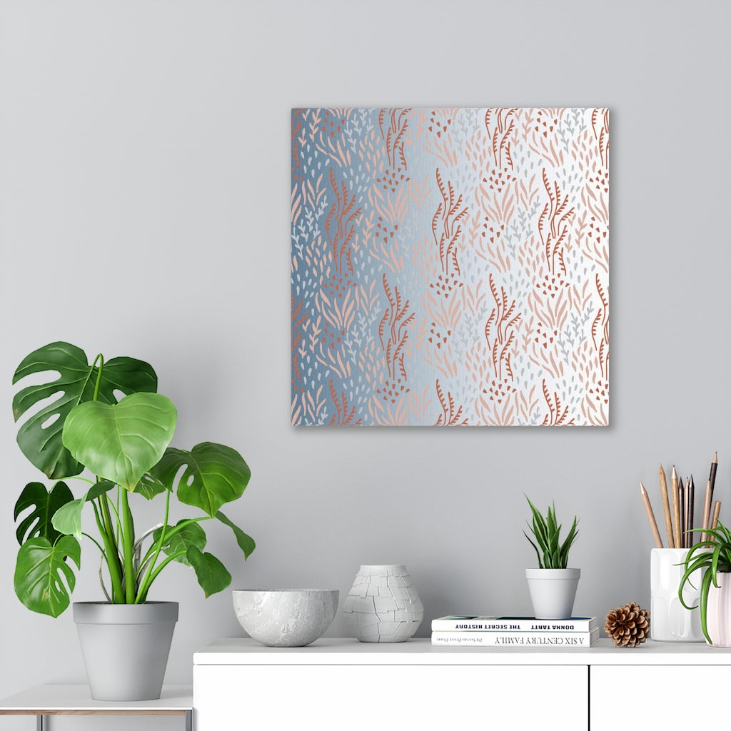 FLORAL CANVAS ART | Blue Ombre