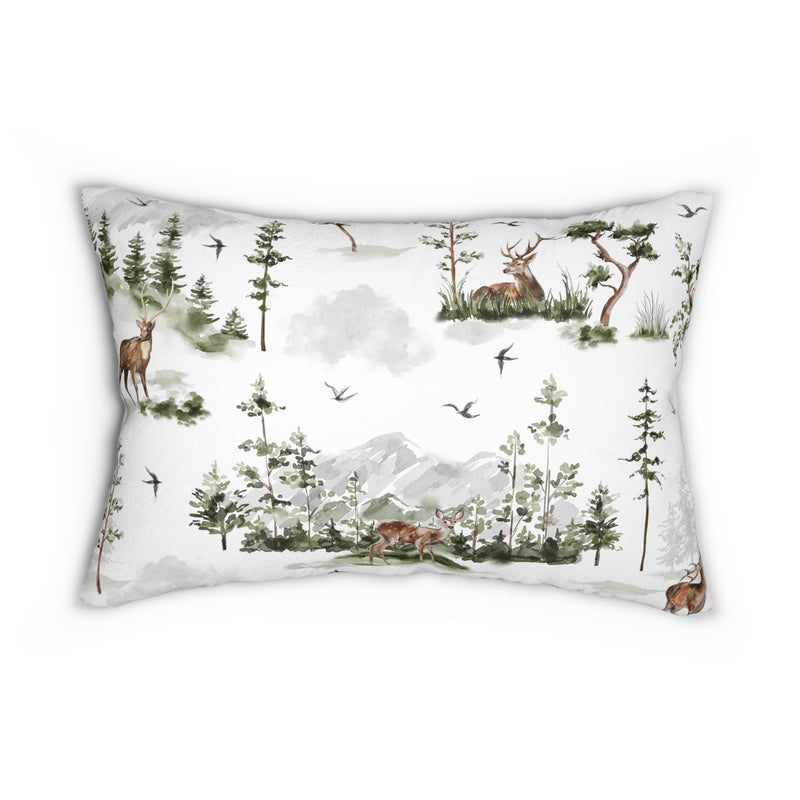 Woodland Lumbar Pillow | Neutral Earth Tones
