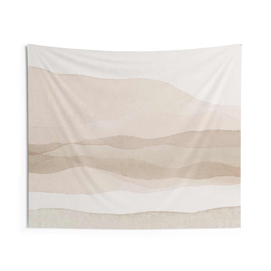 Abstract Tapestry | Beige White Hills