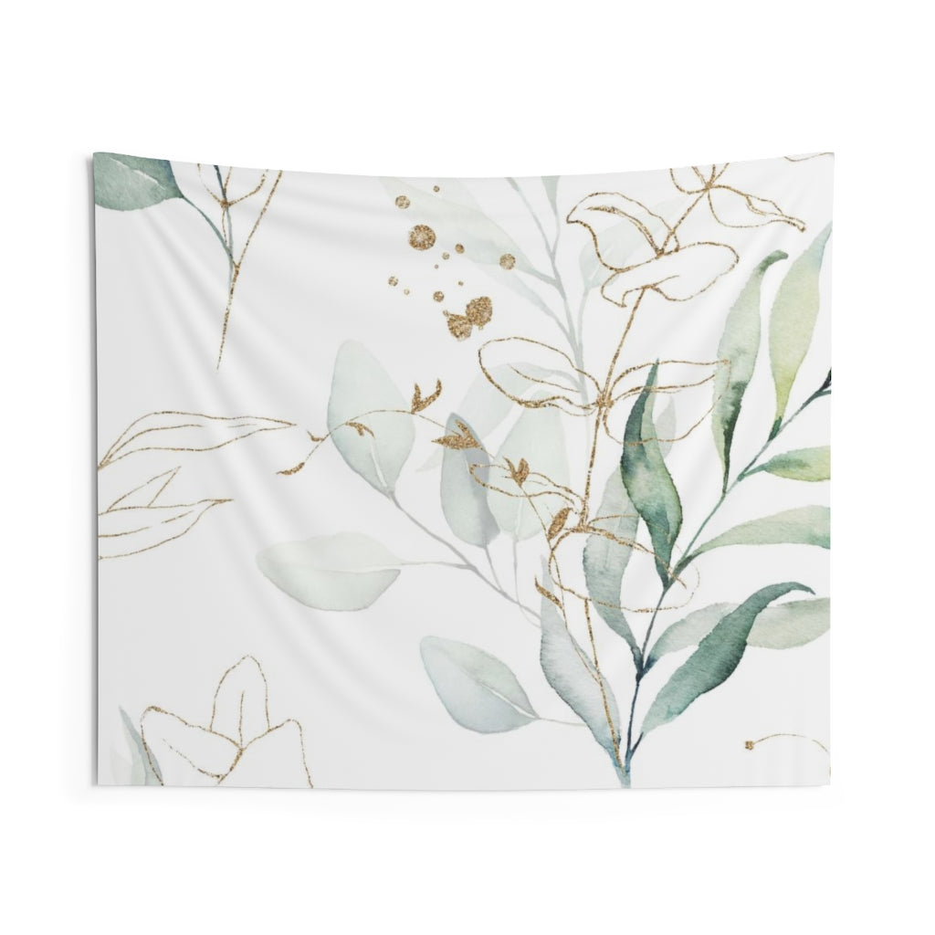 Floral Tapestry | White Green Gold