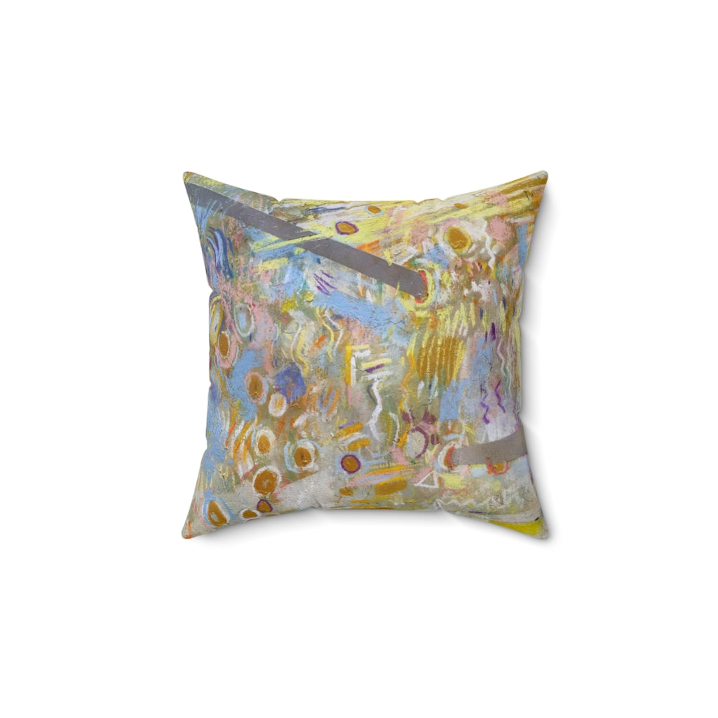 Abstract Pillow Cover | Beige Blue