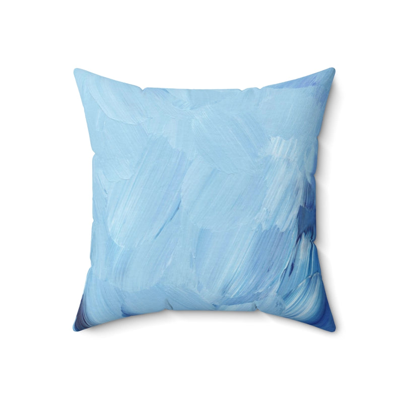 Abstract Pillow Cover | Sky Blue Paint