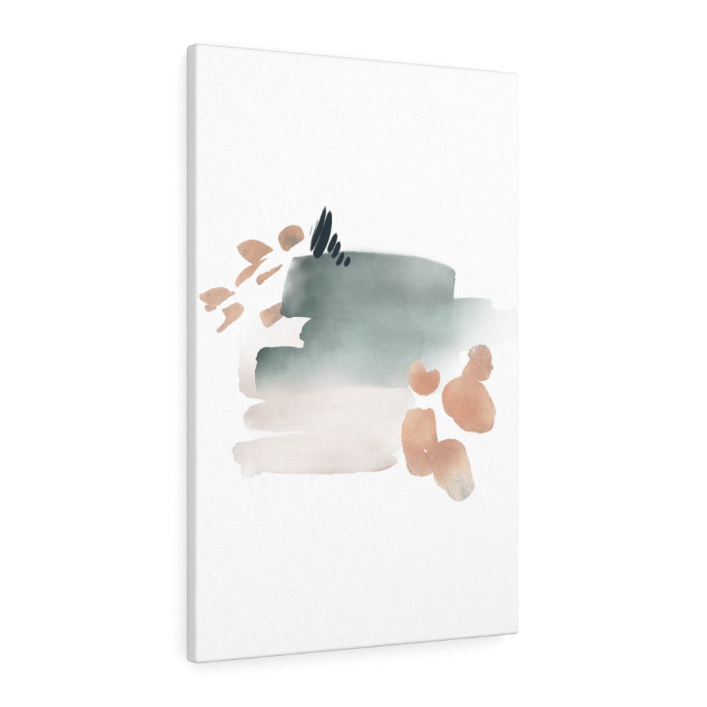 Abstract Canvas Art | Grey White Blush Pink