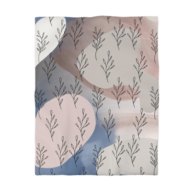 Floral Duvet Cover | Hygge Pastel Blue Pink