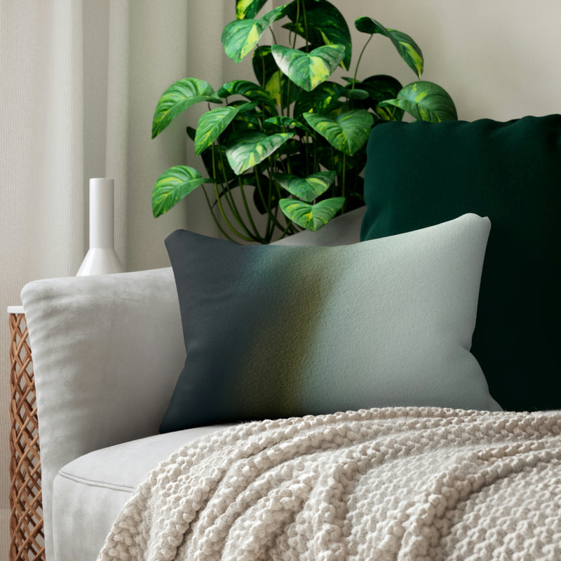 Boho Lumbar Pillow | Navy Blue Green Abstract