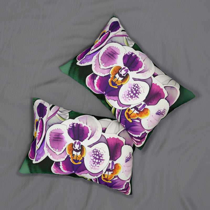Tropical Lumbar Pillow | Lavender Orchid