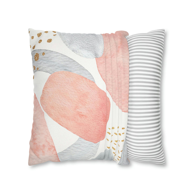 Abstract Pillow Cover | Blush Pink Gray white