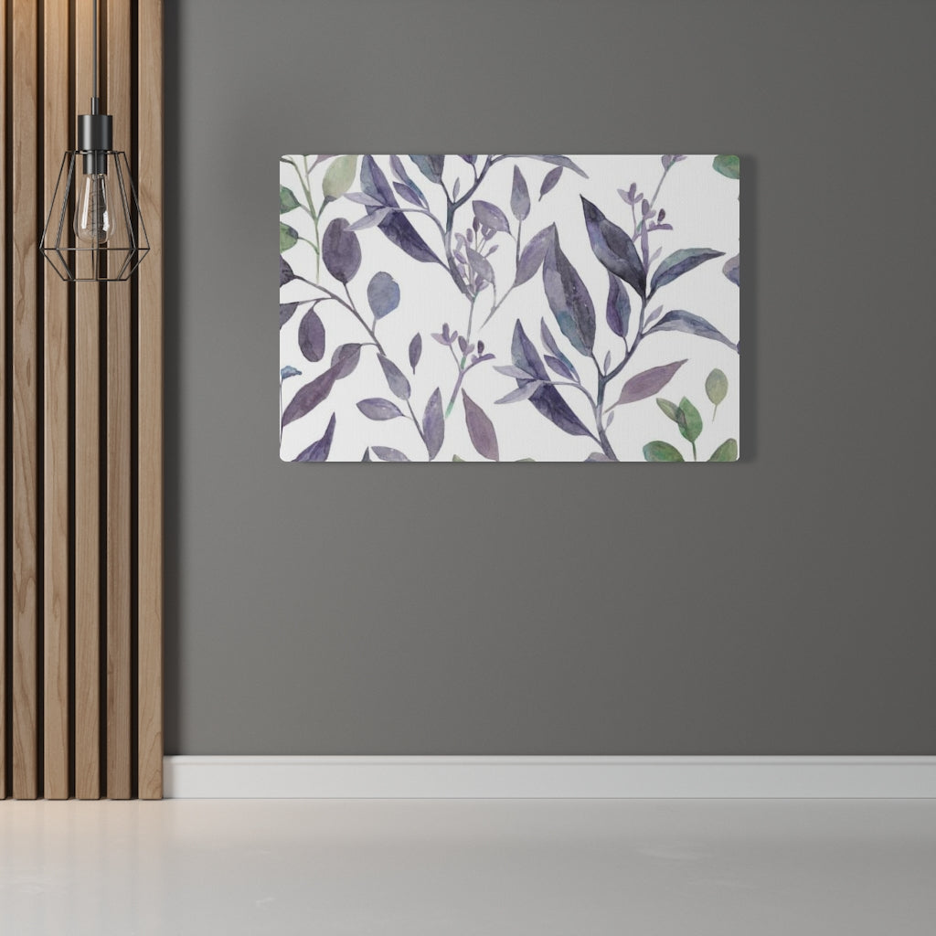 FLORAL WALL CANVAS ART | Lavender Green White