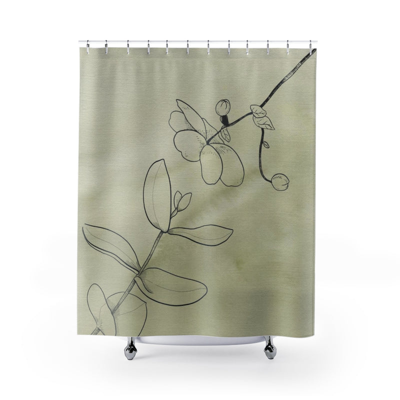 Floral Shower Curtain | Sage Green Floral